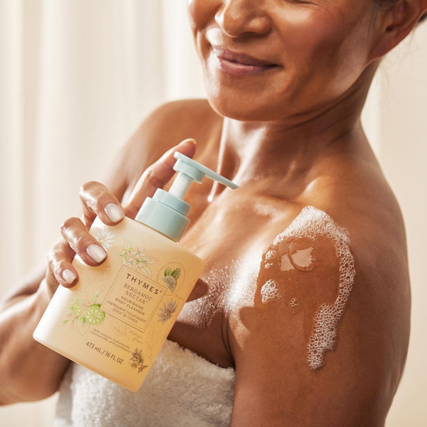 Thymes Nourishing Body Cleanser - Large Moisturizing Body Wash with Pump - Hydrating Cleanser - Notes of Bergamot, Orange Flower, Lemon, Lotus Beauty & Personal Care Thymes