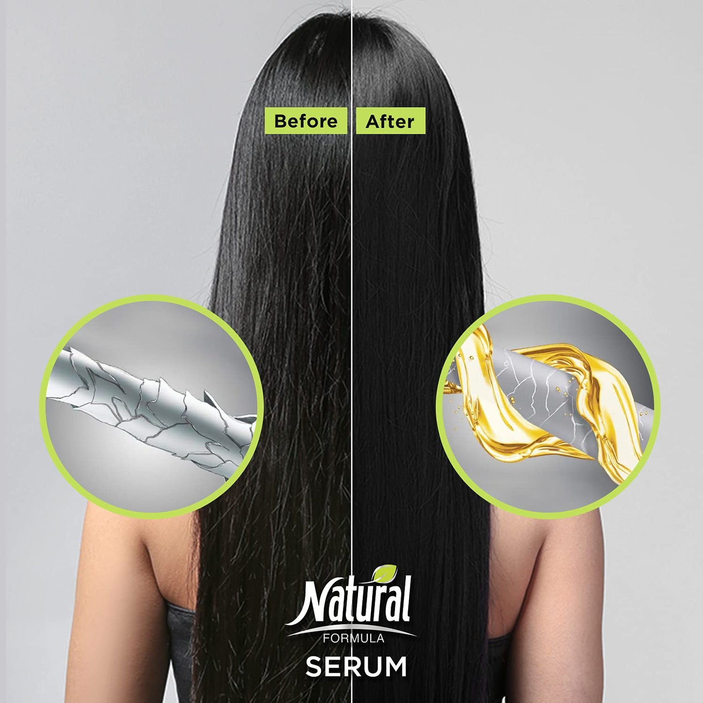 Natural FORMULA Keratin Intense Hair Serum - 4.8 fl.oz - Sodium Chloride Salt-Free Keratin Hair Serum - Hair Repair Treatment For Frizz Free