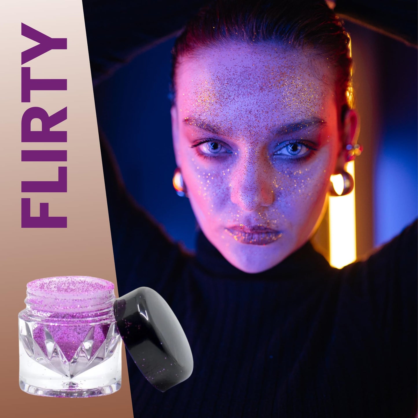 Poise Makeup Body and Facial Glitter | Extra-fine Cosmetic-Grade Glitters to Add Texture, Glam and Glitz, Safe for Face Eyes Lips and Hair