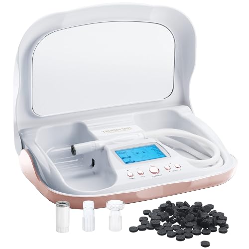 Trophy Skin MicrodermMD - At Home Microdermabrasion Kit - Anti Aging and Acne Treatment - Contains Real Diamond and Pore Extractor Tips to Rejuvenate