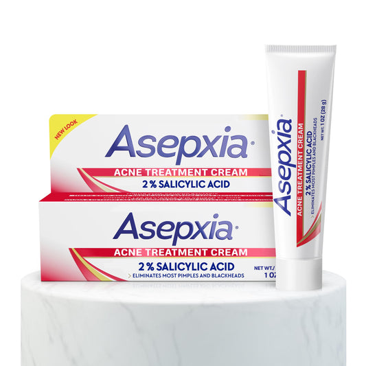 Asepxia 2% Salicylic Acid Acne Spot Treatment Cream | Drying Formula Targets Acne, Clears & Prevents Blemishes, Reduces Redness, Penetrates Pores
