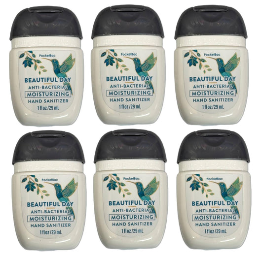 Bath and Body Works Classic and Seasonal Scents Pocketbac Hand Gel - Pack of 6-1 oz each (Beautiful Day Moisturizing) Beauty & Personal Care Bath & Body Works