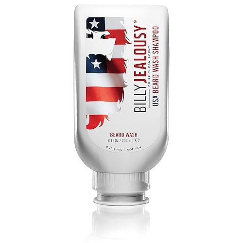 Billy Jealousy USA Beard Wash for Men Enriched With Softening & Hydrating Aloe Plus Strengthening and Conditioning Green Tea Extracts for Manageable