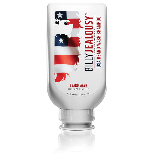 Billy Jealousy USA Beard Wash for Men Enriched With Softening & Hydrating Aloe Plus Strengthening and Conditioning Green Tea Extracts for Manageable