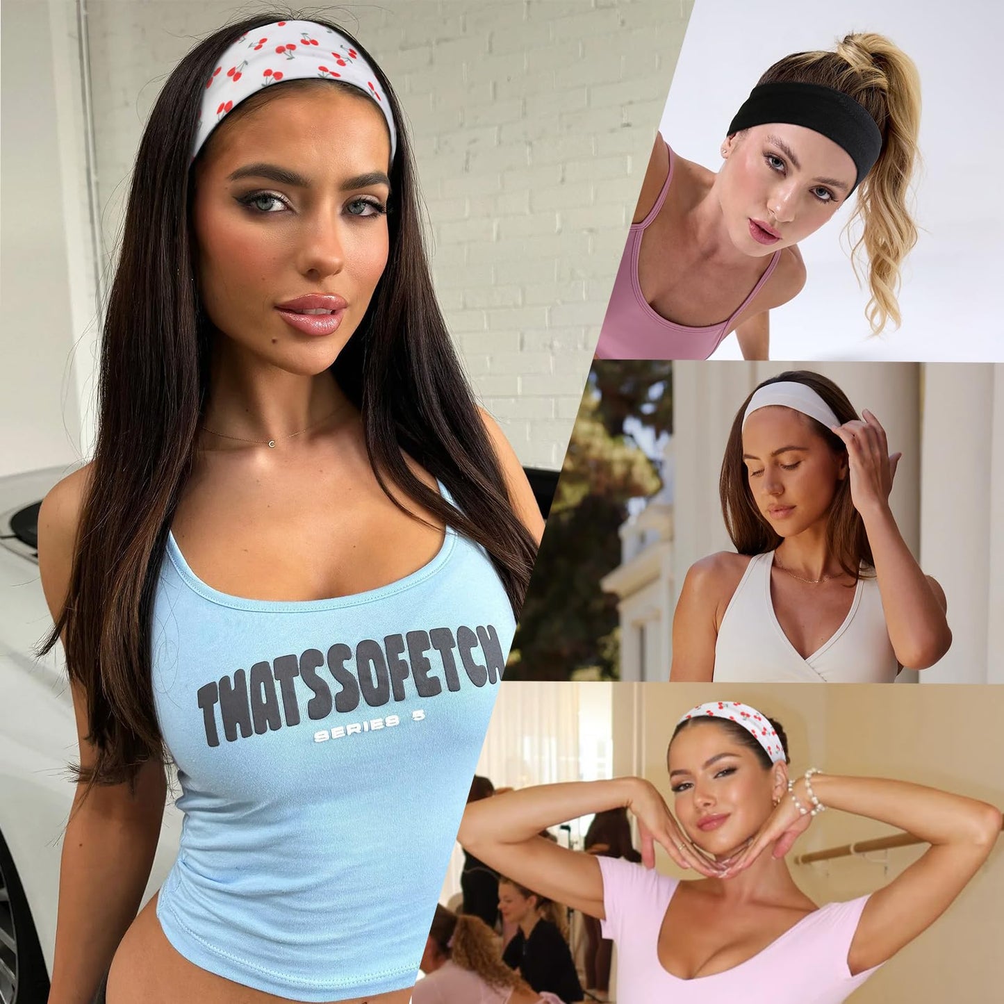 TERSE Tie Dye Headbands for Women Short Hair Non Slip Elastic Sweat Hairbands Soft Fabric Hair Bands for Women's Hair, Workout Yoga Running Sport Thin Beauty and Personal Care TERSE