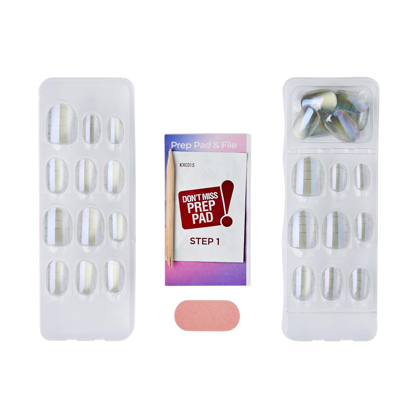 Kiss colorFX by Impress Press On Nails, Sour Love, 30 No Glue Peel and Stick Nails Kit with IMPROVED Adhesive, Silver Short Oval Pearlescent Effect Beauty & Personal Care imPRESS