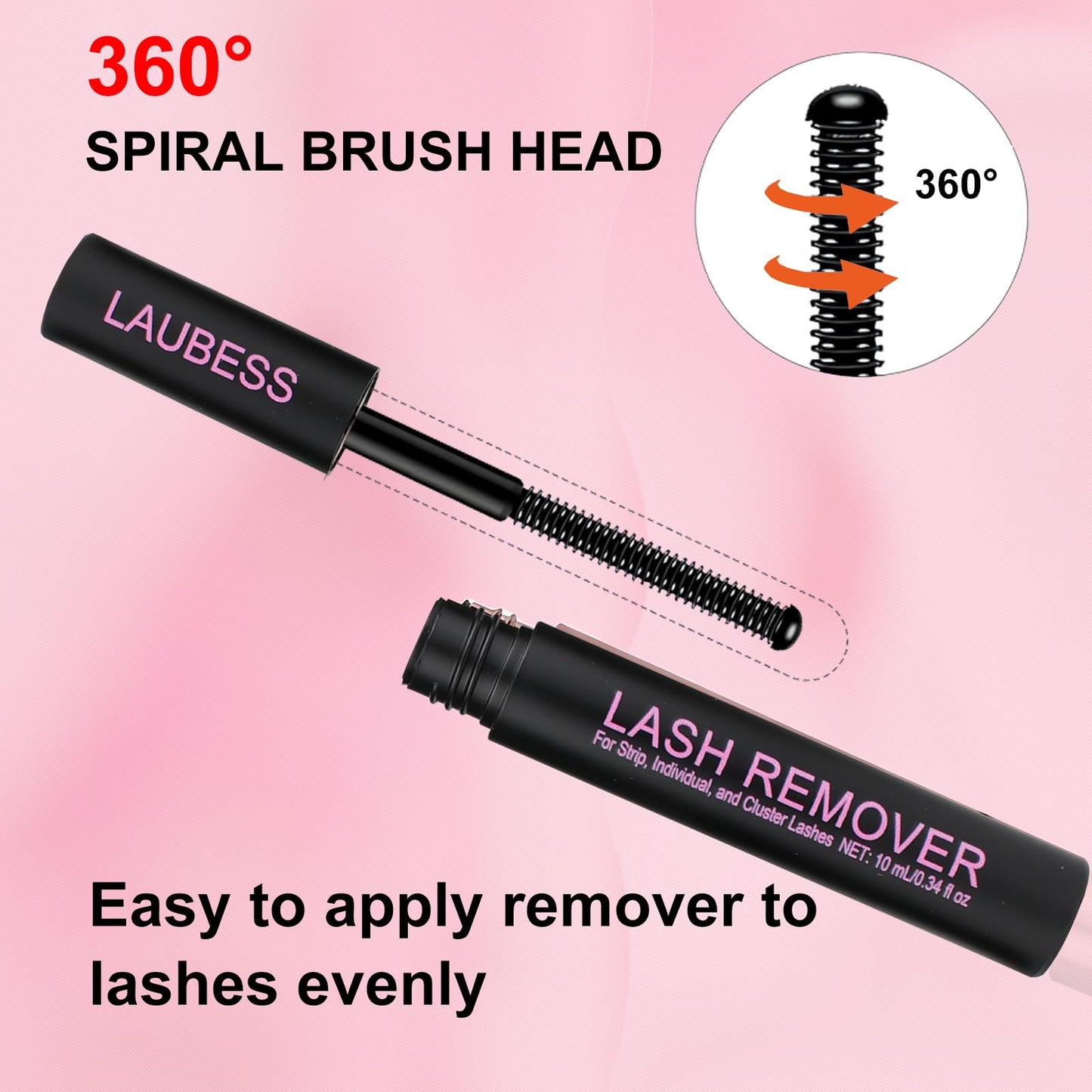 Lash Remover for Lash Extensions LAUBESS 10ml Lash Glue Remover Individual False Lash Cluster Remover DIY Lash Extension Remover Eyelash Glue Remover Beauty and Personal Care LAUBESS