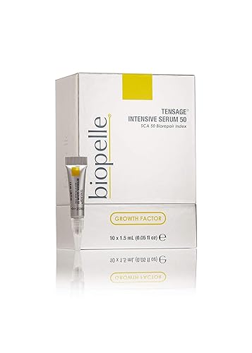 Biopelle Tensage Growth Factor Intensive Face Serum 50, Snail Mucin Serum for Face & Neck with SCA 50 Biorepair Index, Hyaluronic Acid, Peptides