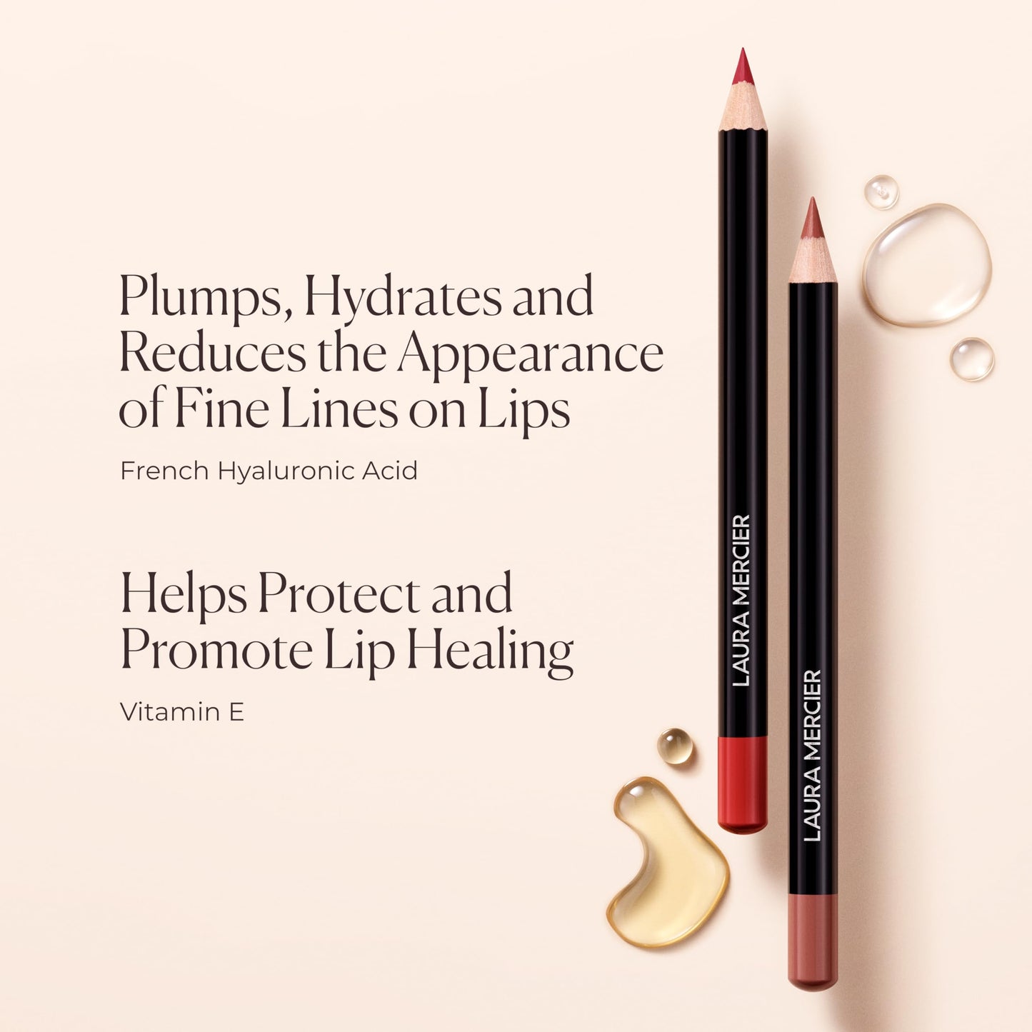Laura Mercier Caviar Perfecting Lip Liner Pencil, 16HR Longwear, Comfortable Non-Dragging Application, Feather and Water-Proof, Infused with French