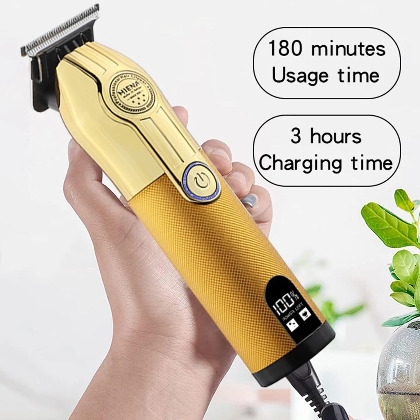 QDKVTNDJZ Hair Clippers for Men, Professional Barber Machines Electric Trimmer Precision Steel Blade Cutting Machine(Silver Black 601) Beauty and Personal Care QDKVTNDJZ