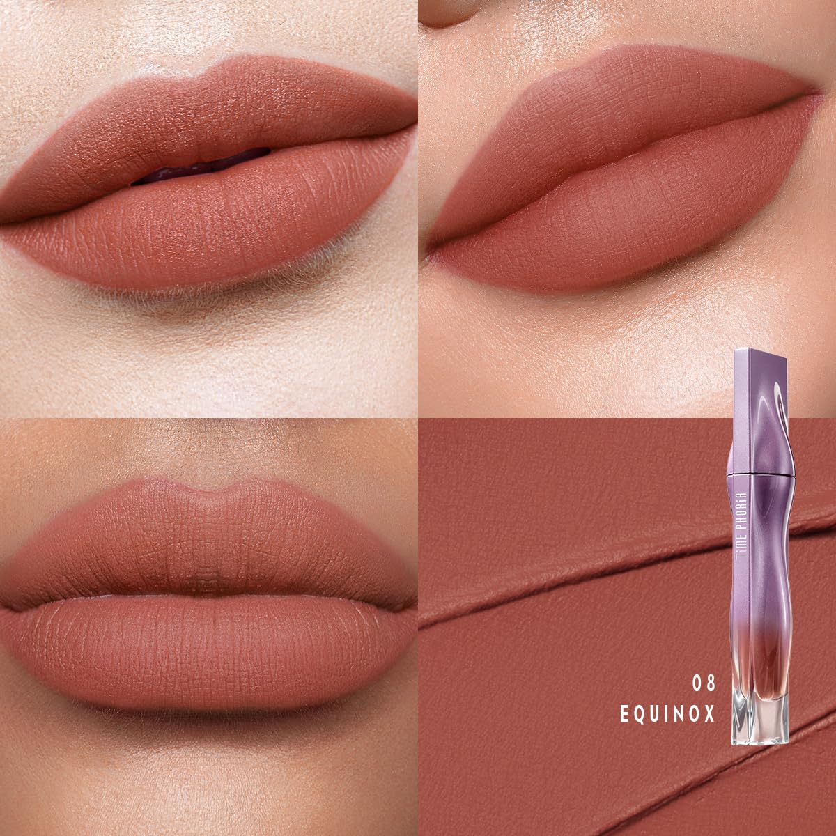 TIMEPHORIA Nebula Velvet Lip Cream, Peach Pink Lip Stain Tint, Velvet Matte Finish, Lightweight Soft Cream Texture, Blurs Lip Lines, High Pigment Beauty and Personal Care TIMEPHORIA