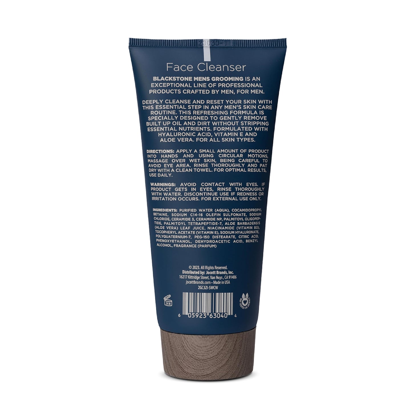 Blackstone Men's Grooming Daily Face Cleanser - Deep Cleanse & Nourish with Hyaluronic Acid, Aloe Vera and Vitamin E | Hydrate - Sea & Surf (6 Fl Oz)