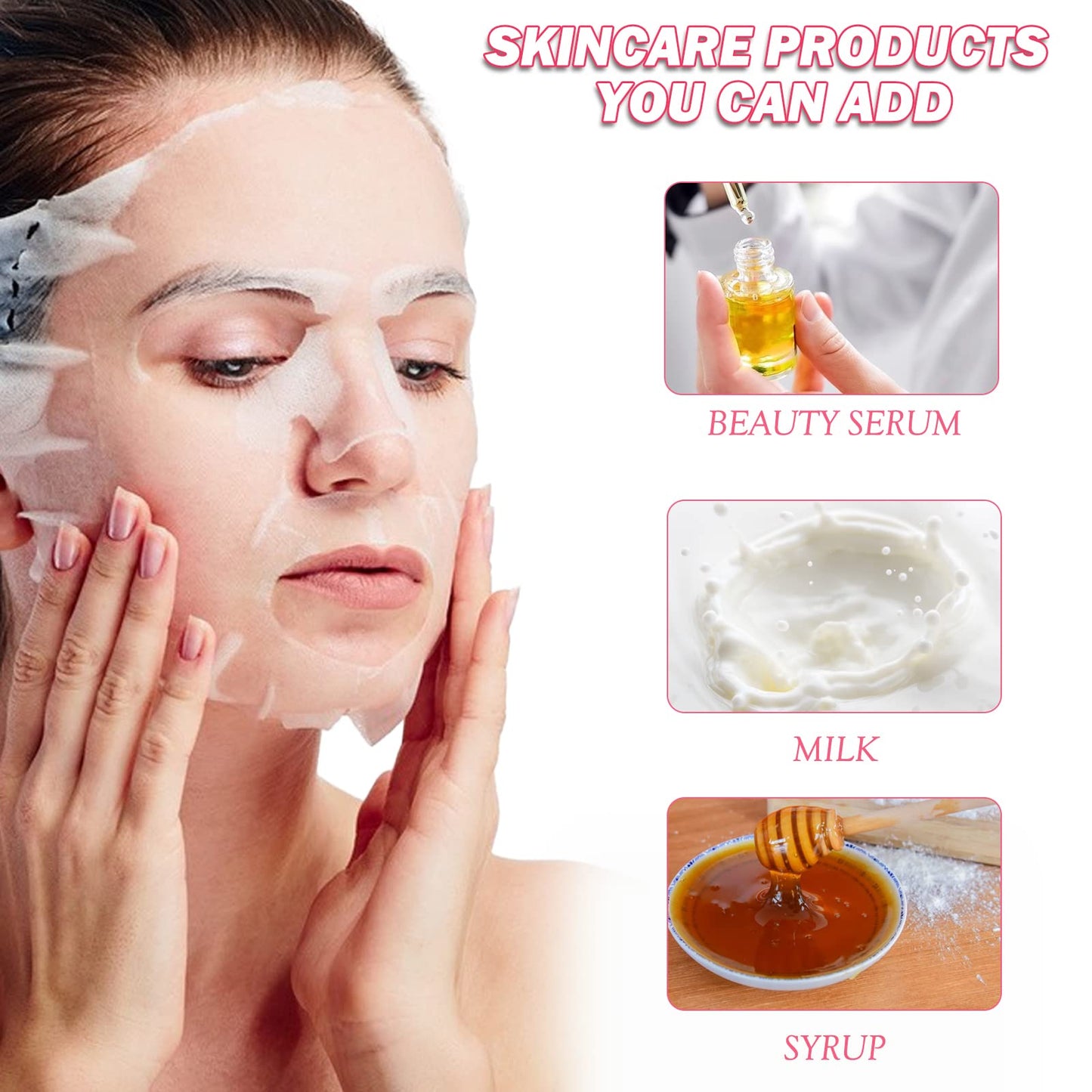 NC 100 pcs Compressed Facial Mask Sheet Skin Care DIY Compressed Disposable Facial Masks Skin Care Face Sheet Facial Paper Natural Cotton Wrapped