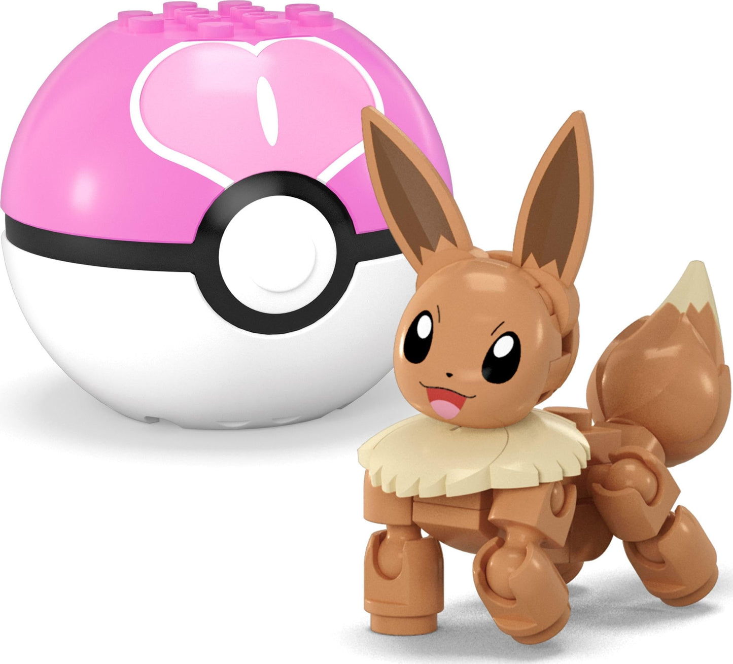 MEGA Pokémon Action Figure Building Toys Set, Poké Ball 2-Pack, Charmander and Eevee with 40 Pieces, for Kids