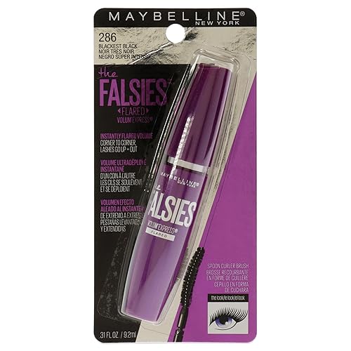 Maybelline New York Makeup Volum' Express The Falsies Flared Washable Mascara, Blackest Black, 0.31 Fl Oz (Pack of 1)