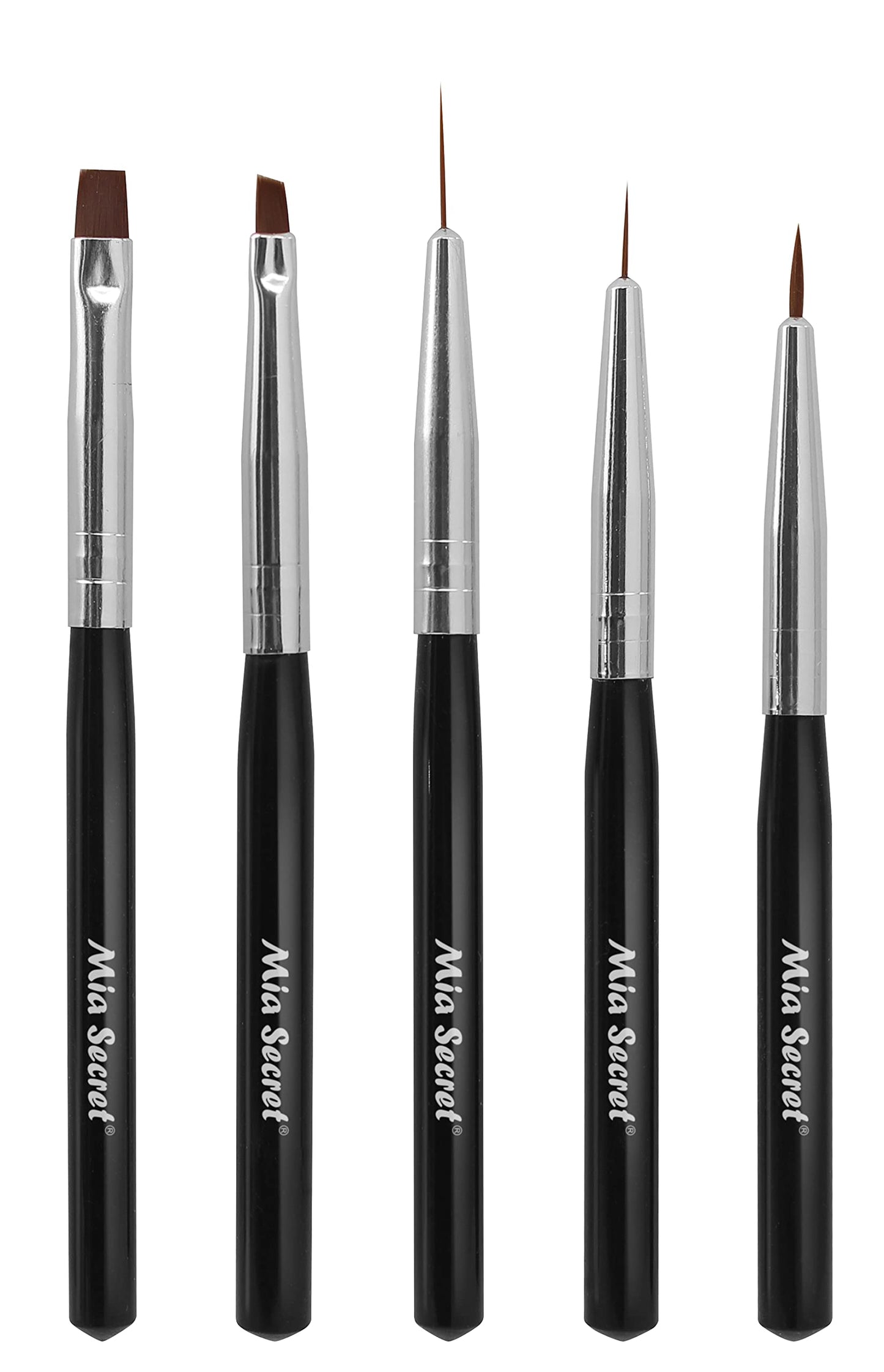 Mia Secret Professional Nail System 5 pcs Nail Art Brush Set (NB-5P)