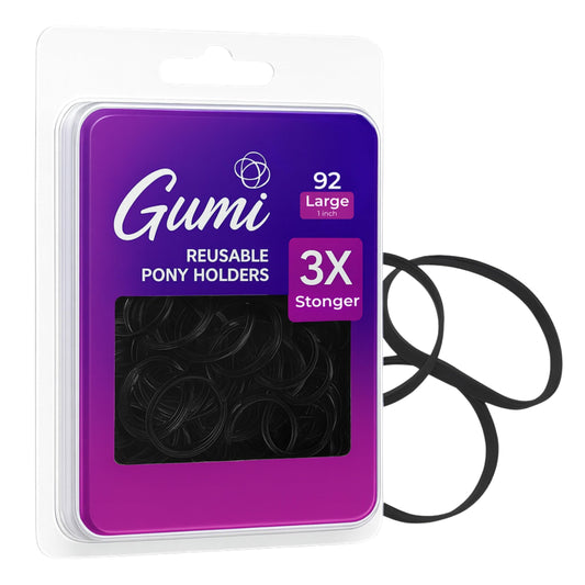 Gumi 3/4 Inch Small Clear Hair Elastics-2Pack Ouchless No Damage Elastic Hair Bands - Mini Snag Free Rubber Bands for Hair Bun Ponytail, Tiny Ultra Beauty and Personal Care Gumi good Default Title