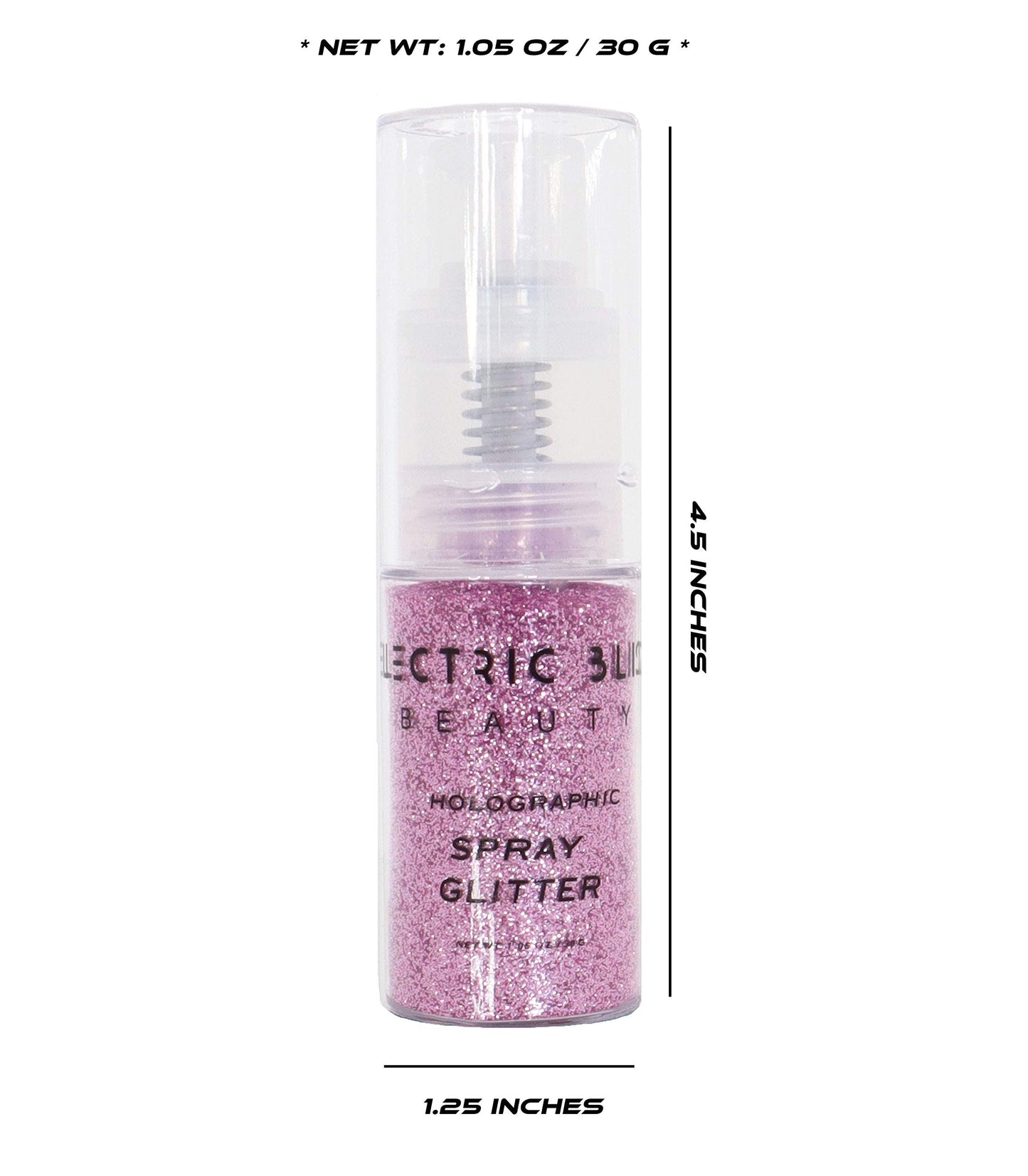 Pink Holographic Glitter - 30g Loose Glitter Spray - Face, Hair, Eye and Body Glitter for Women. Rave and Festival Accessories