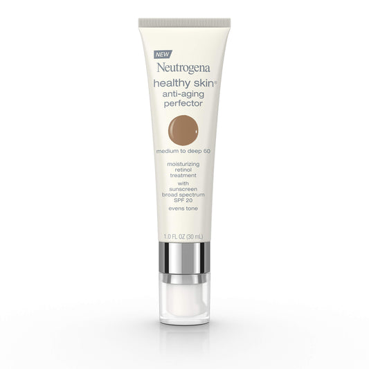 Neutrogena Healthy Skin Anti-Aging Perfector Tinted Facial Moisturizer and Retinol Treatment with Broad Spectrum SPF 20 Sunscreen with Titanium