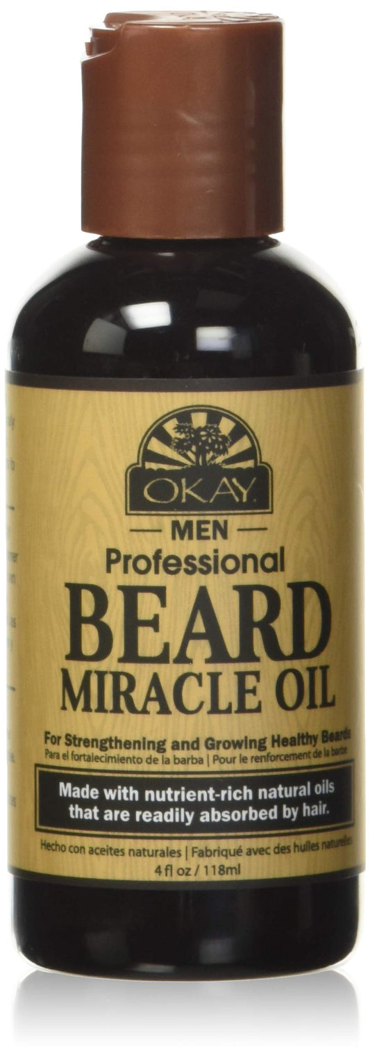 Okay Men's Beard Miracle Oil, 4 Oz