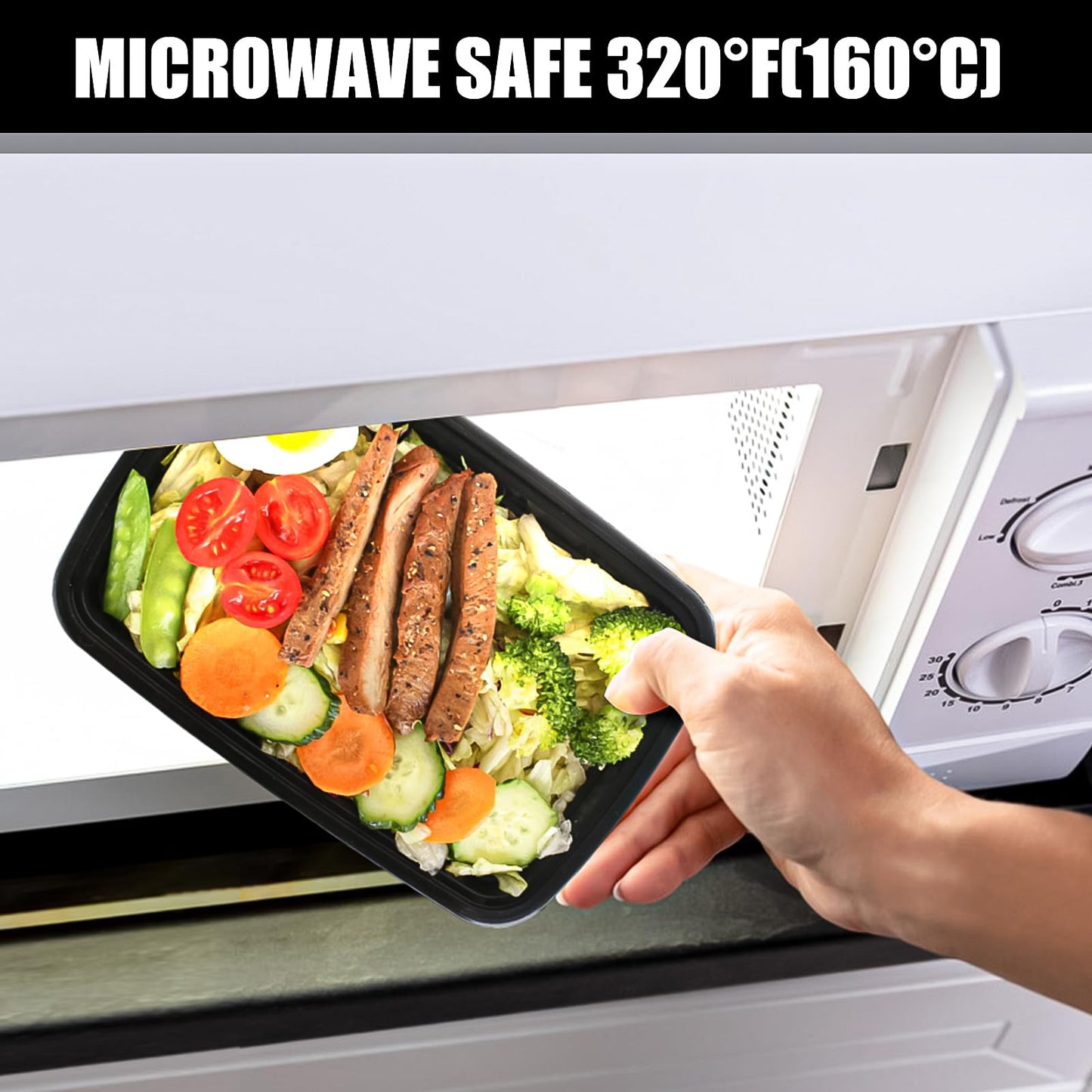 Lifetime Supplies 100 PACK, 24 oz. Meal Prep Containers, Extra Large & Thick Food Storage Containers with Lids - BPA Free Stackable Microwavable…