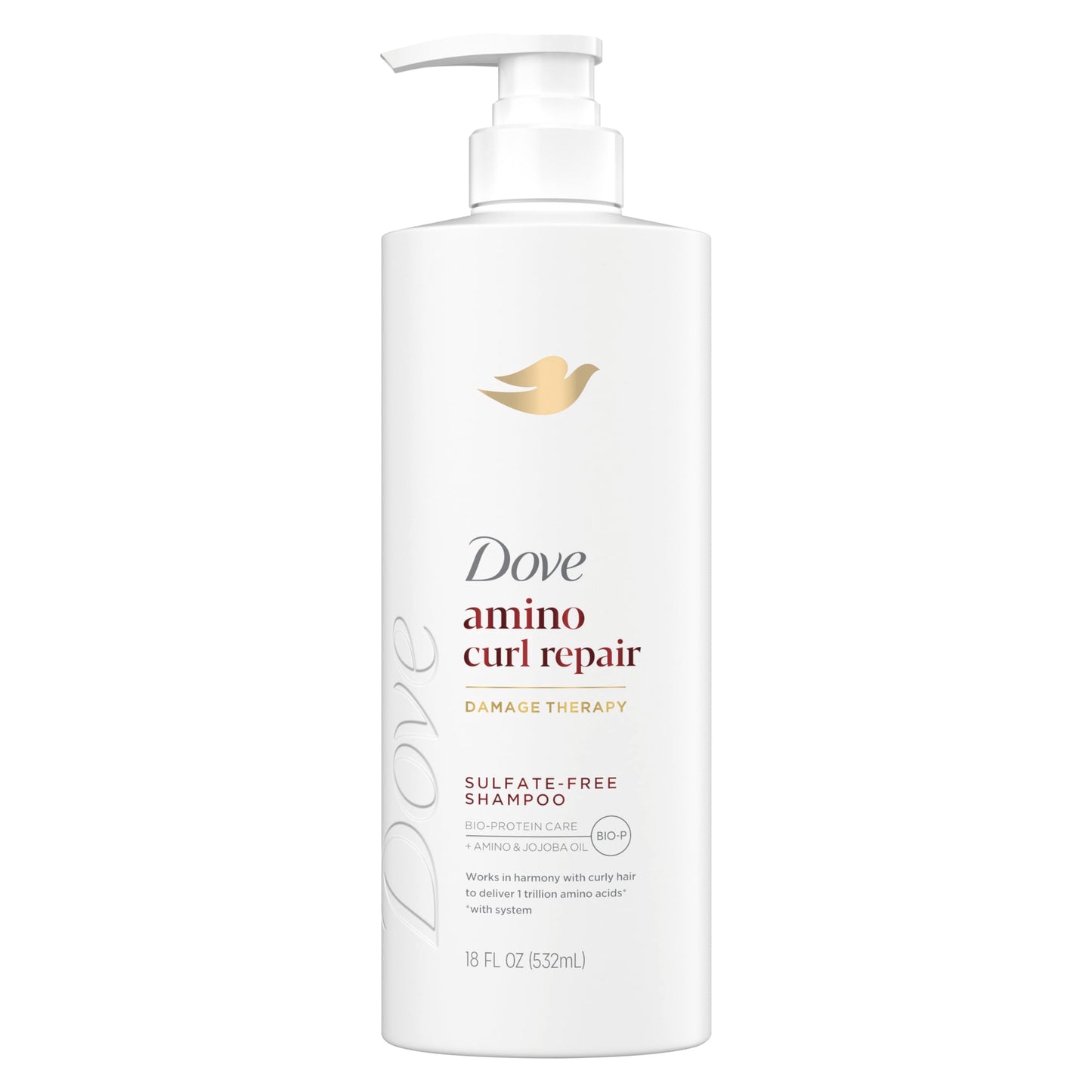 Dove Shampoo Amino Curl for Curly, Coily Hair with Bio-Protein Care Technology + Amino & Jojoba Oil 18 Fl Oz