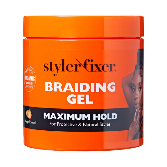 Red by Kiss Braiding Gel Maximum Hold Styler Fixer for Box Braids & Cornrows, Hydrating, Conditioning, Long-Lasting Frizz Control, 4C Moisturizing