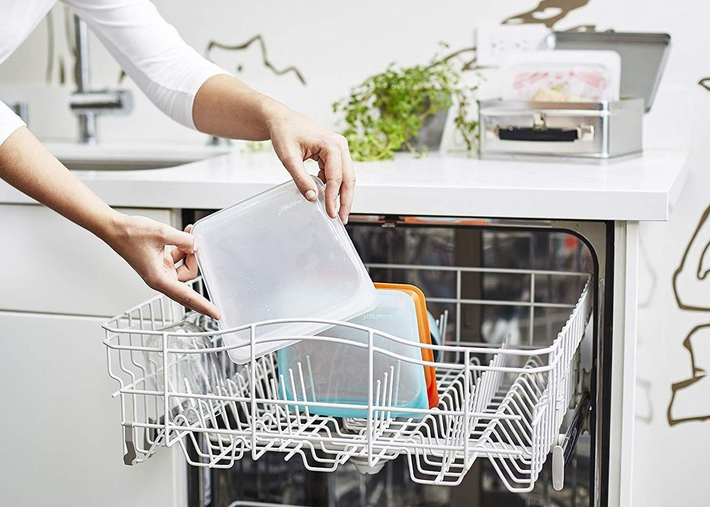 Stasher Platinum Silicone Food Grade Reusable Storage Bag, Lime (Snack) | Reduce Single-Use Plastic | Cook, Store, Sous Vide, or Freeze | Leakproof…