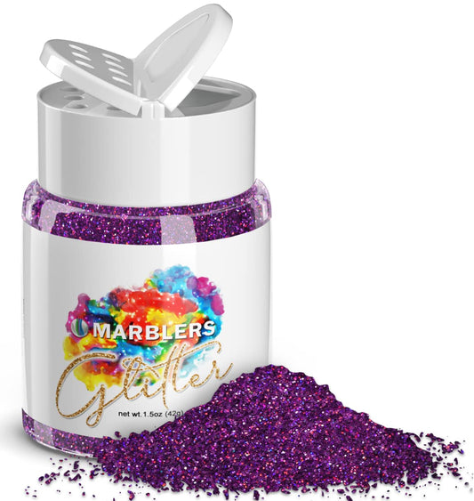 MARBLERS Holographic Glitter [Holo Magenta] 1.5oz (42g) | Fine | Non-Toxic, Vegan, Cruelty-Free | Face, Body, Eyeshadow, Hair, Festival, Party Makeup