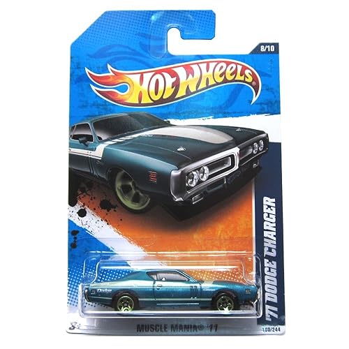 2011 Hot Wheels '71 Dodge Charger Teal #108/244