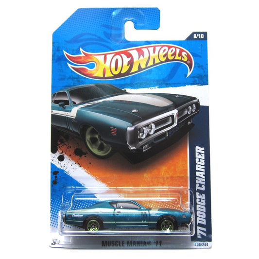 2011 Hot Wheels '71 Dodge Charger Teal #108/244