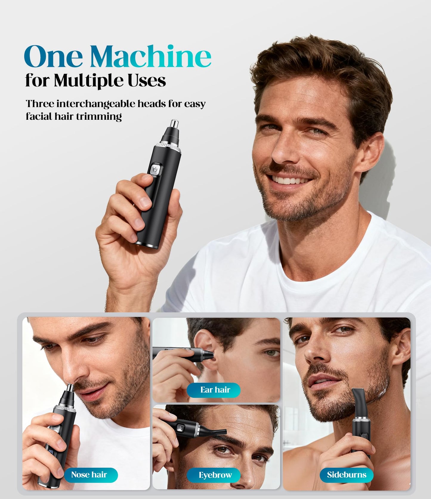 Apetexo Nose Hair Trimmer for Men and Women, Type-C Rechargeable Precision Groomer with Double-Edged Blades, Painless & IPX7 Waterproof Design Beauty and Personal Care Apetexo
