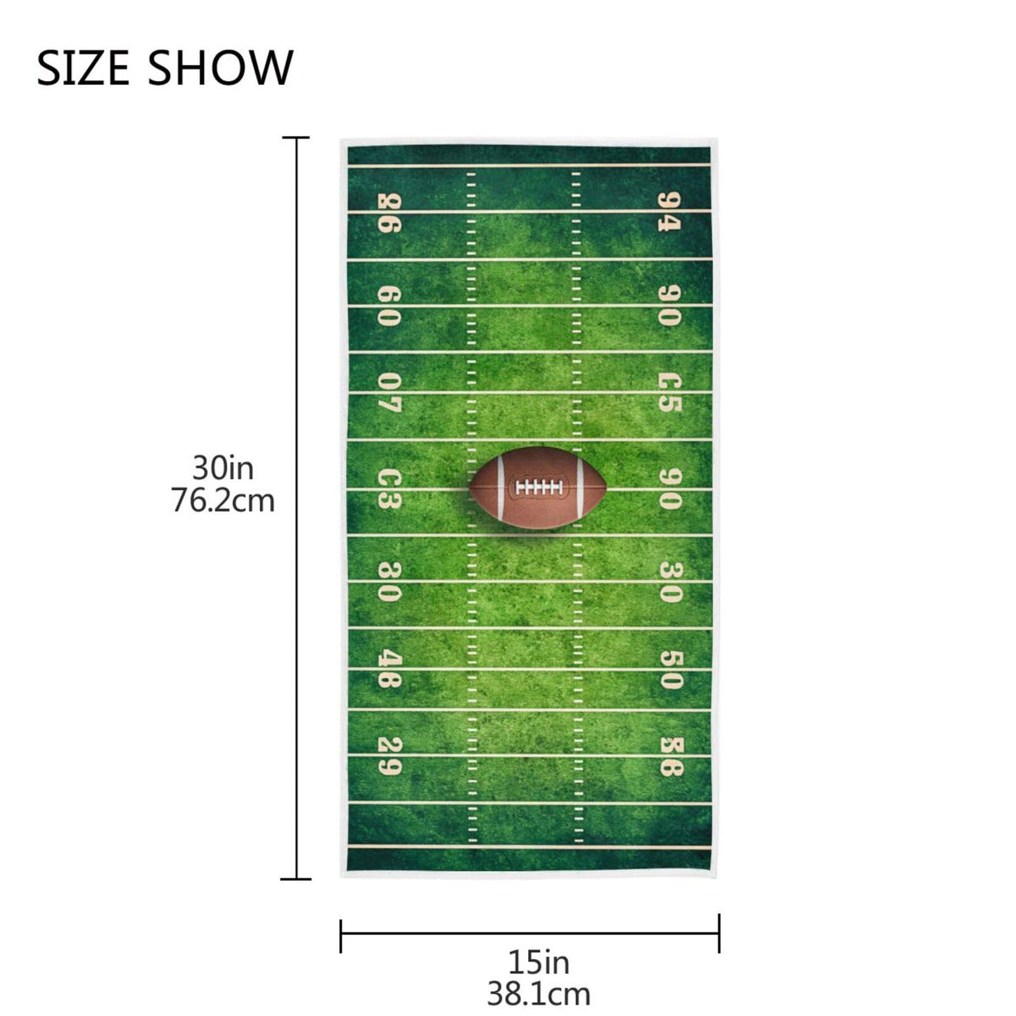 Vdsrup Grunge American Football Hand Towels Sports Field Towel Soft Bath Bathroom Towels Thin Guest Kitchen Tea Towels Dish Washcloths Housewarming…