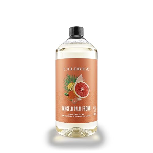 Caldrea Hand Soap Refill, Aloe Vera Gel, Olive Oil And Essential Oils To Cleanse And Condition, Tangelo Palm Frond Scent, 32 Oz