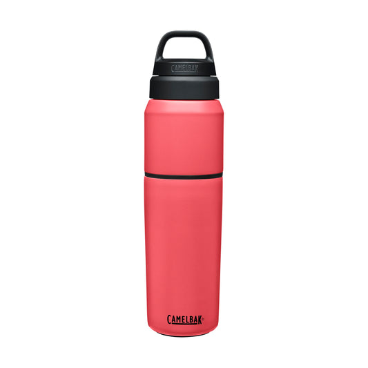 CamelBak MultiBev Water Bottle & Travel Cup - Vacuum Insulated Stainless Steel - Wild Strawberry - 22oz bottle & 16oz cup