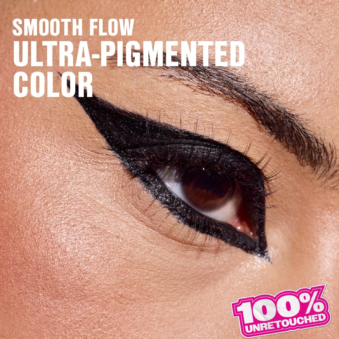 wet n wild Mega Last Breakup Proof Liquid Eyeliner - Ultra-Fine Brush, Waterproof, Long-Lasting - Cruelty-Free & Vegan - Ultra Black