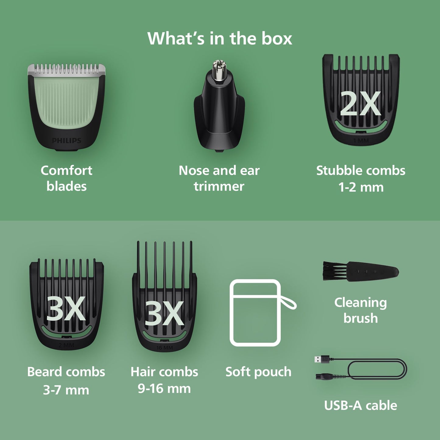 Philips Norelco All-in-One 3000 Series 13 in 1 Trimmer, Beard Styler & Men's Hair Clipper, 9 Length Settings & Self-Sharpening Skin-Friendly Blades Beauty and Personal Care Norelco