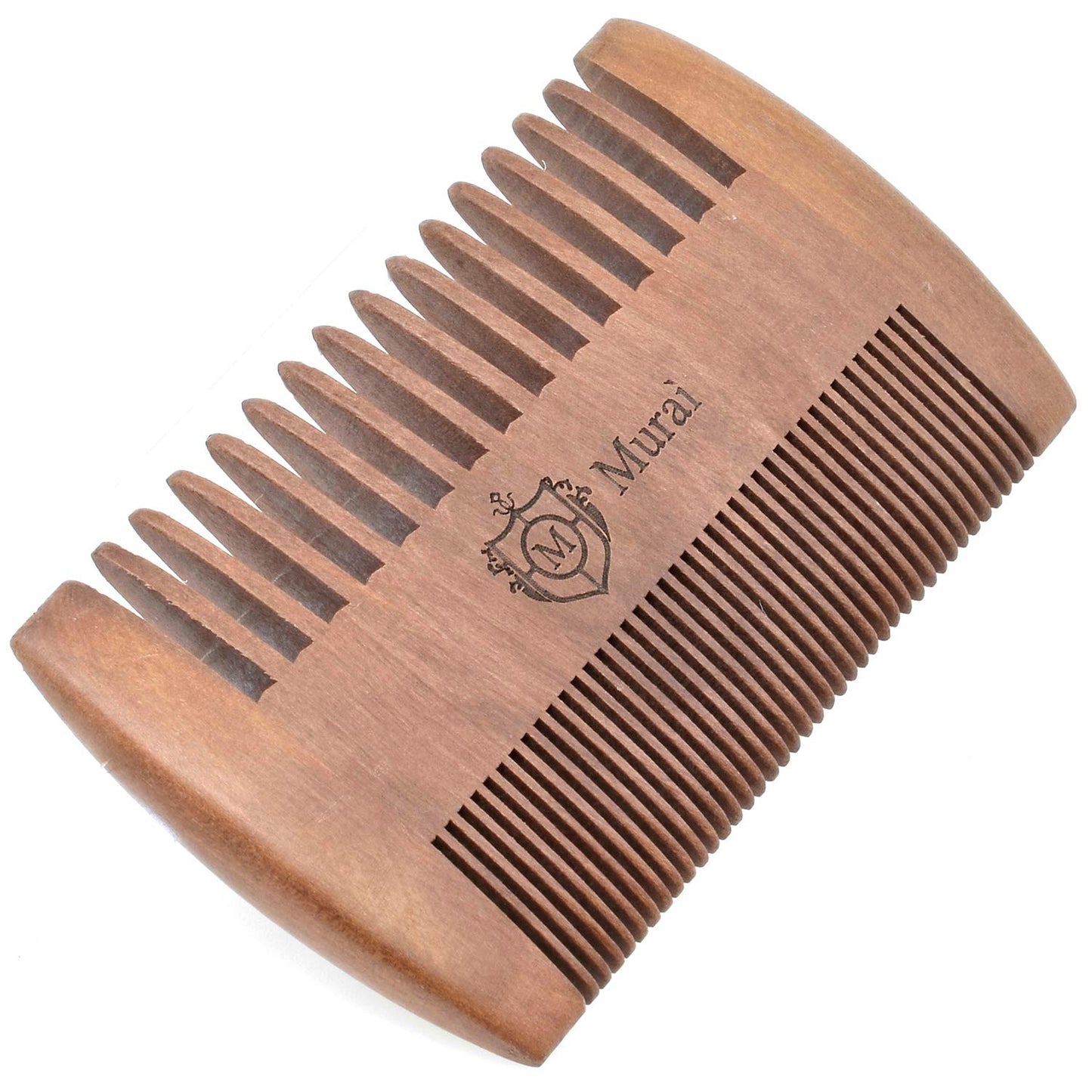 Murai by Giorgio GIOWC Wooden Beard Combs for Men - Dual Action Fine & Wide Tooth Wood Comb, Perfect for Use with Balms and Oils, Pocket Comb Beauty and Personal Care GIORGIO
