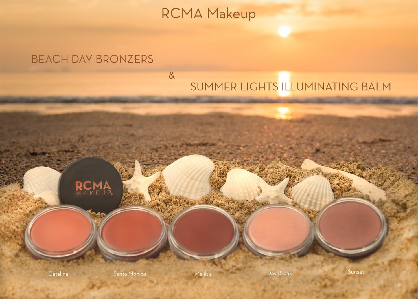 RCMA Beach Day Bronzers | Cream to Powder | Sunny Appearance | Ultra Smooth Texture | Santa Monica .42oz