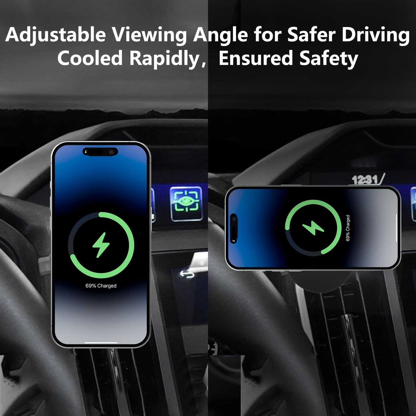 CLEC for Subaru Forester 2019-2025 Magnetic Wireless Car Charger Phone Holder Mount Custom Fit for Subaru Forester 2019-2025 15W Fast Charging Car…