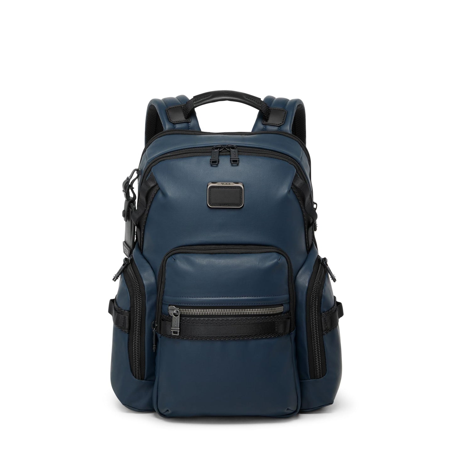 Tumi Mens Navigation Backpack Navy Coated Canvas One Size