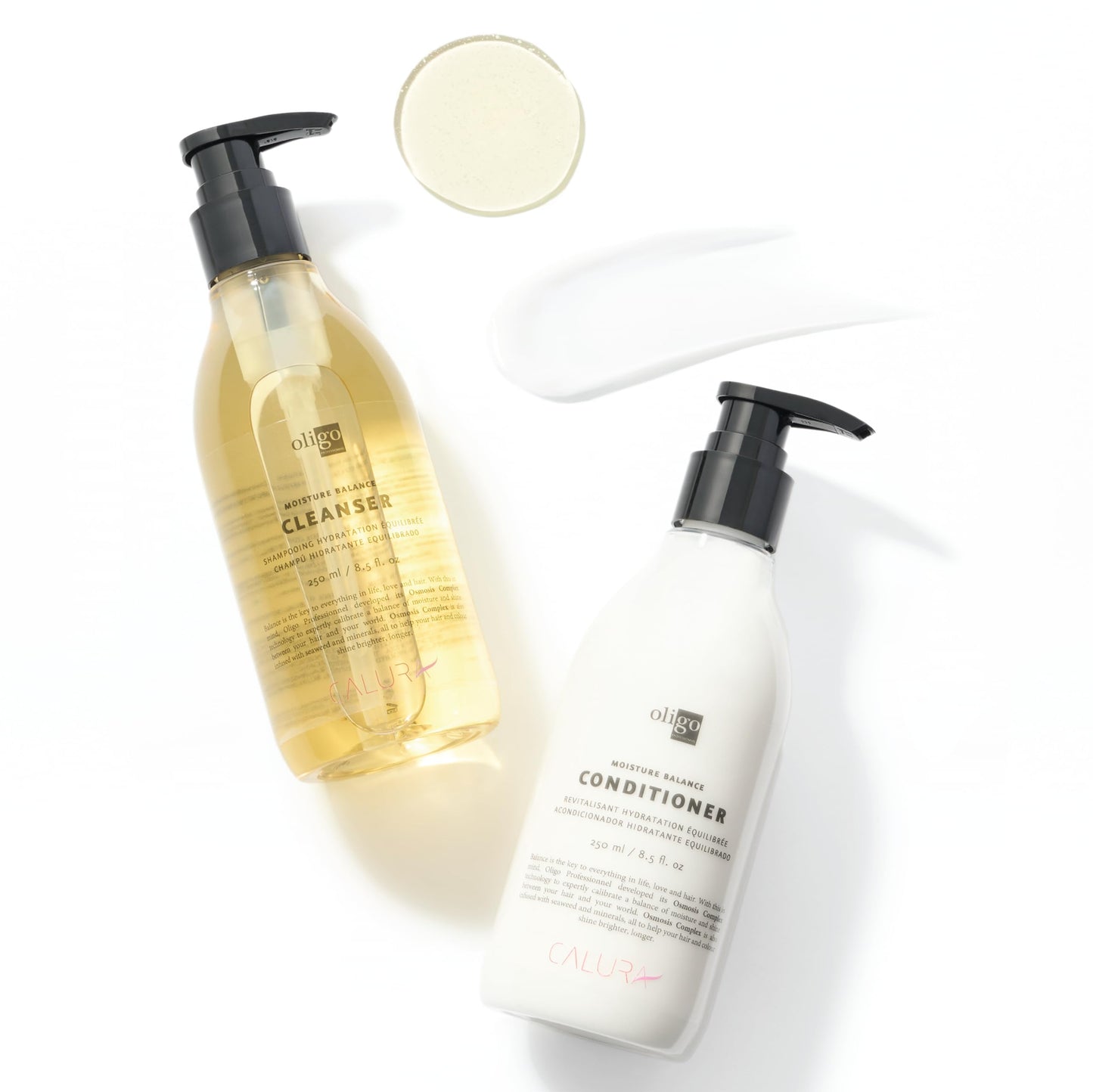 Oligo Professionnel - Calura Moisture Balance Cleanser & Conditioner - Sulfate free - Vegan - Paraben free - Color safe - Shine - Hydrating formula