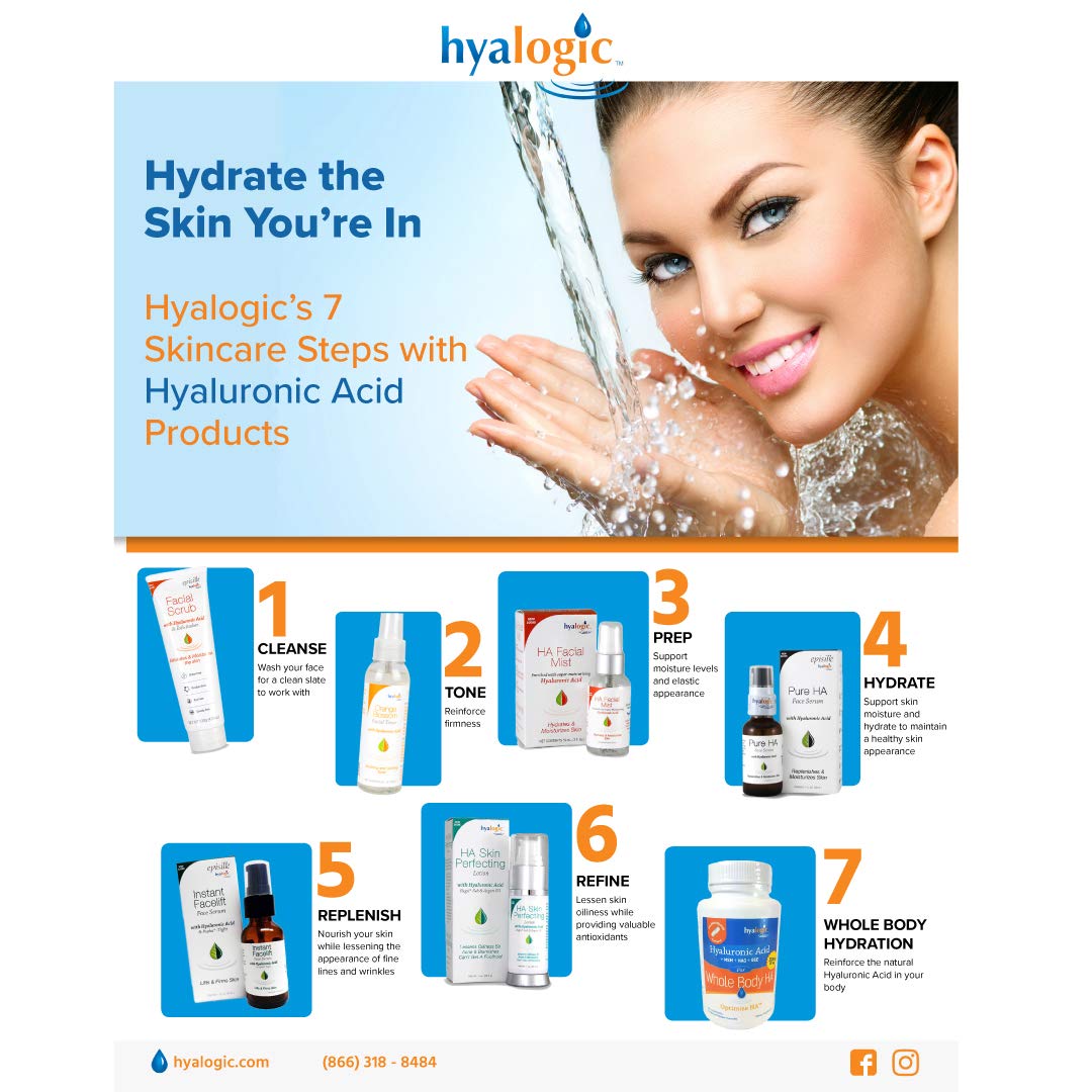 Hyalogic Rose Toner - Alcohol-Free Facial Toner with Hyaluronic Acid & Aloe Vera - Amazing Face Astringent for All Skin Types - Facial Toner to Boost