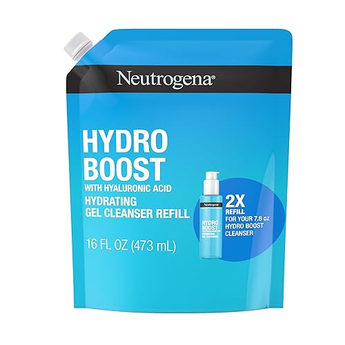 Neutrogena Hydro Boost Lightweight Hydrating Facial Cleansing Gel, Gentle Face Wash & Makeup Remover with Hyaluronic Acid, Hypoallergenic & Non