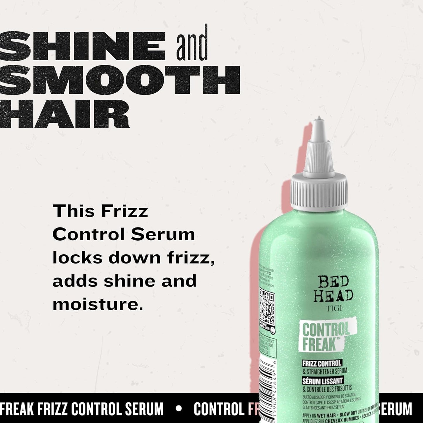 TIGI Hair Serum For Curly or Frizzy Hair Control Freak Hair Care and Straightener 8.62 fl oz