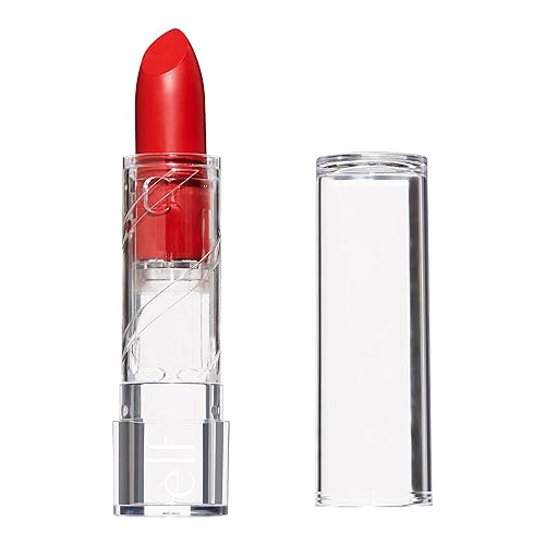 e.l.f. SRSLY Satin Lipstick, Silky, Smooth, Pigmented, Long Lasting, Provides Intense Color Payoff, Pepper, 10 Shades, Easy To Apply, 0.12 Oz