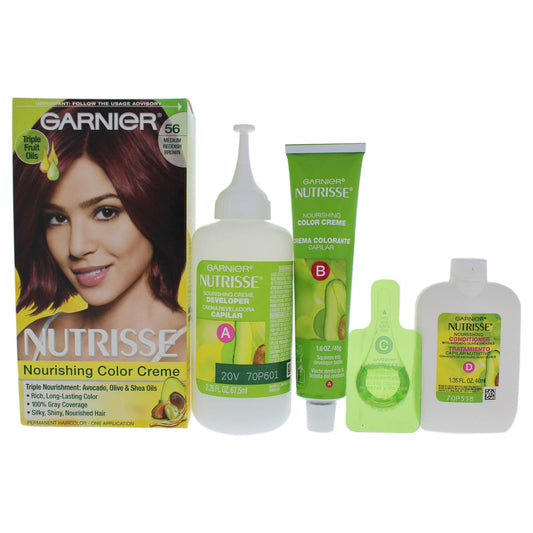 Garnier Nutrisse Nourishing Color Creme, 56 Medium Reddish Brown 1 ea (Pack of 3) Beauty & Personal Care Garnier