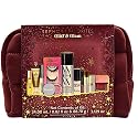 Sephora Glitz & Glam 10 Piece Holiday Gift Set: Makeup, Hair & Skincare Essentials with Red Lipstick, Blush, Powder & Lashes