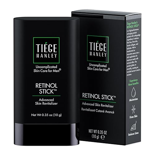 Tiege Hanley Retinol Stick for Men, Anti-Aging Face & Eye Stick With Hyaluronic Acid & Niacinamide, Helps Reduce Appearance of Fine Lines, Wrinkles