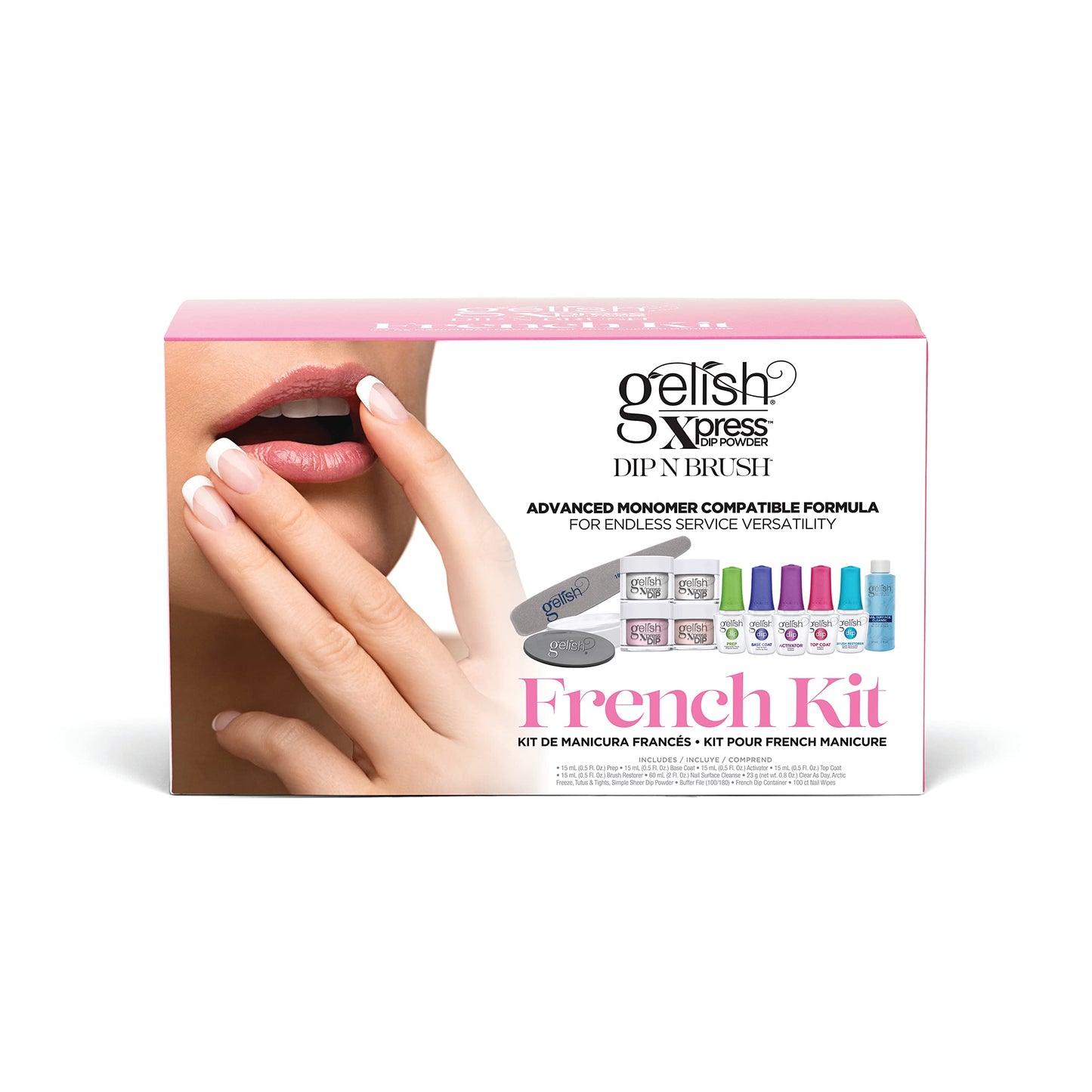 Gelish Xpress Dip Powder System Nail Bundle - French Kit Beauty & Personal Care Gelish